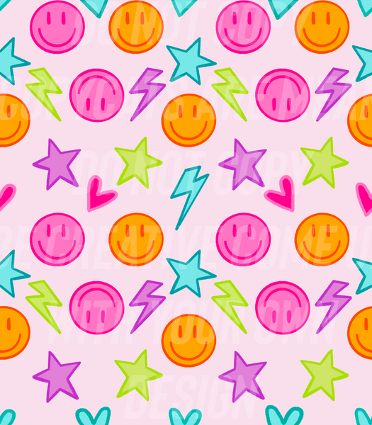 Neon stars and smiles (Tea Cup Sized)