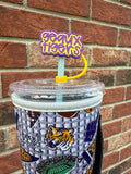 Geaux Tigers Straw Topper 10mm (10 pack)