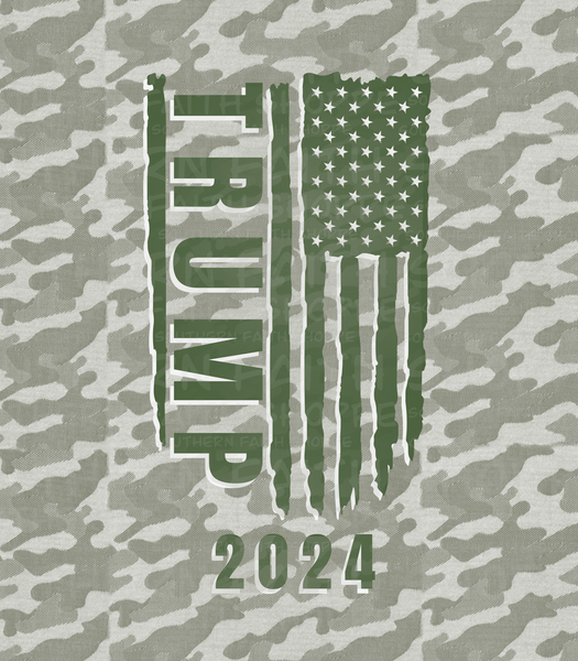 Camo Trump flag (Tea Cup Sized)