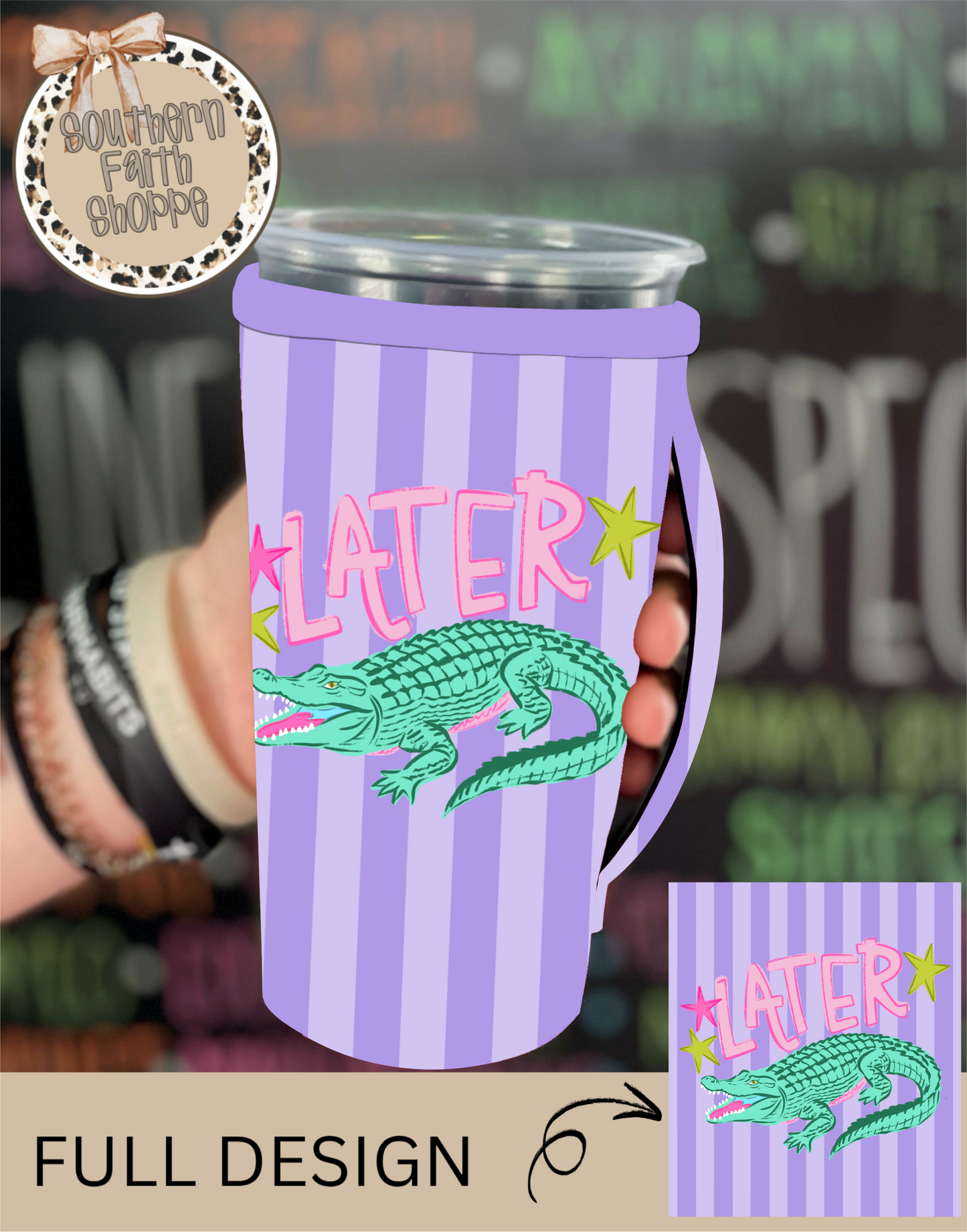 LATER GATOR / PURPLE STRIPE | TEA SIZED 32oz