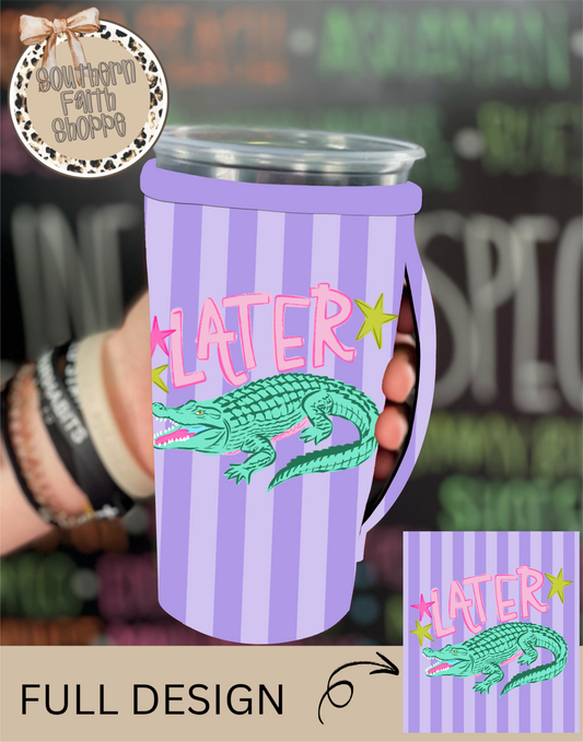 LATER GATOR / PURPLE STRIPE | TEA SIZED 32oz