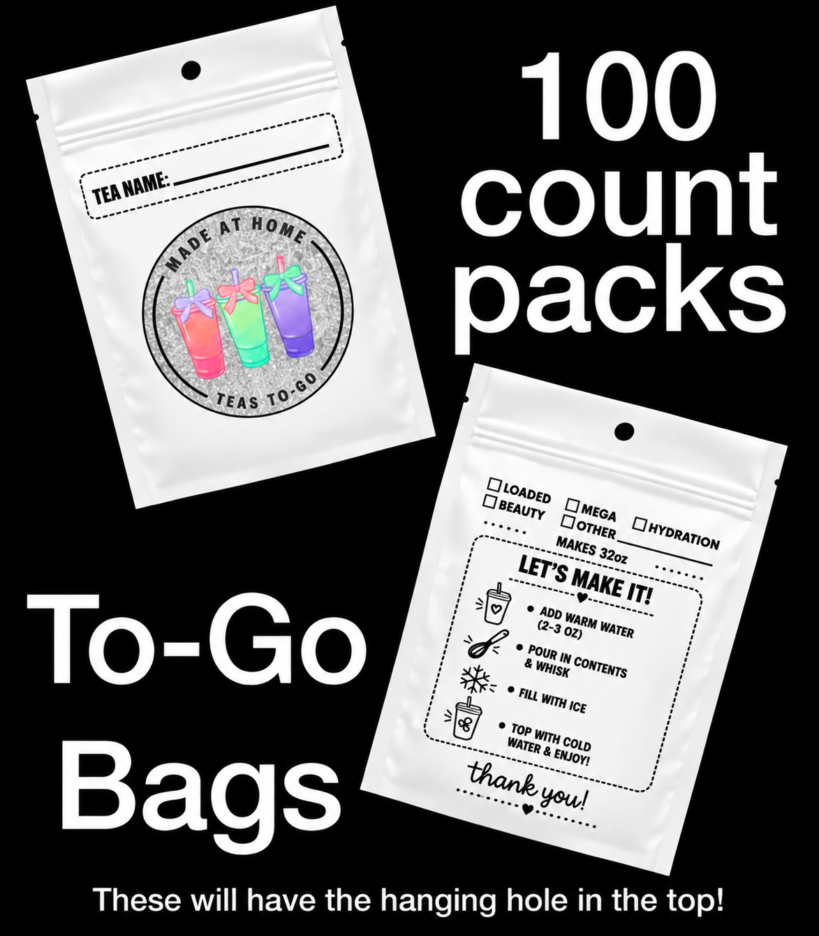 TO-GO | BAGS ( you can’t add logo )