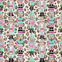 Leopard print Candy Land Nutcrackers (Tea Cup Sized)