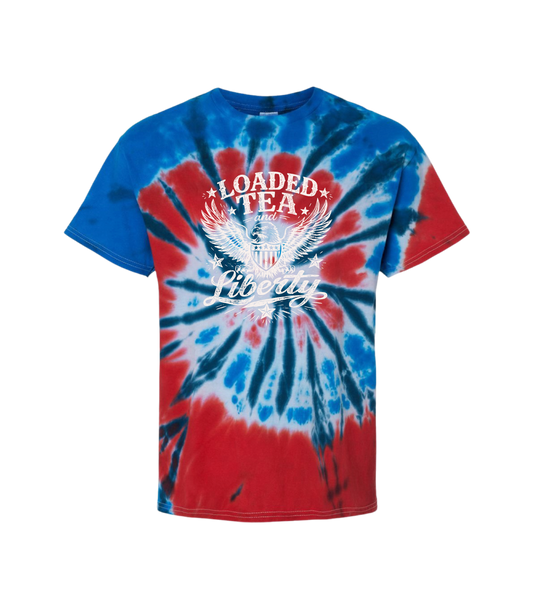 RED WHITE & BLUE TIE DYE | T-SHIRT ( TO GET BULK PRICING MUST ORDER 6 OR MORE )