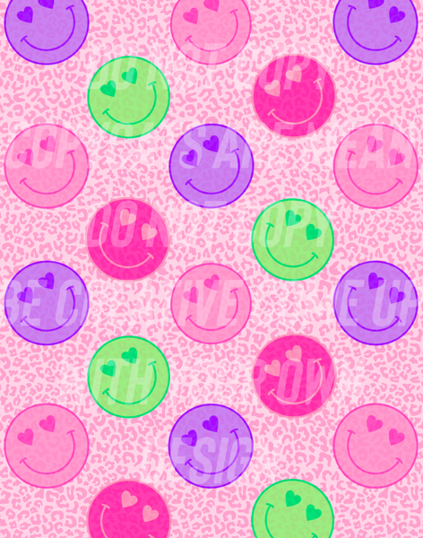 Pink cheetah heart eyed smiles (Tea Cup Sized