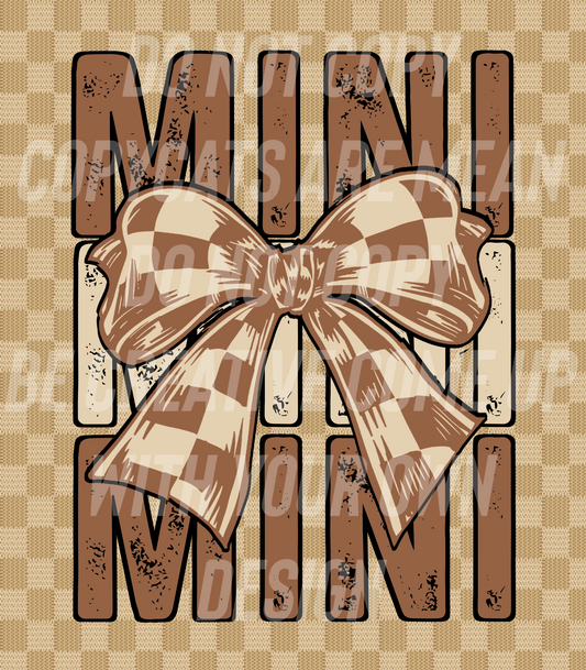 Tan Checkered mini (Shake Cup Sized)