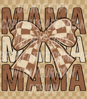 Tan checkered Mama (Tea Cup Sized