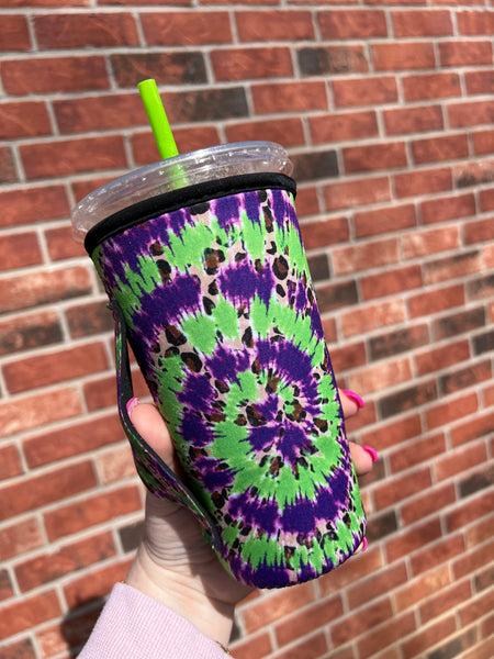 Green and Purple Tie dye (Tea Cup Sized)