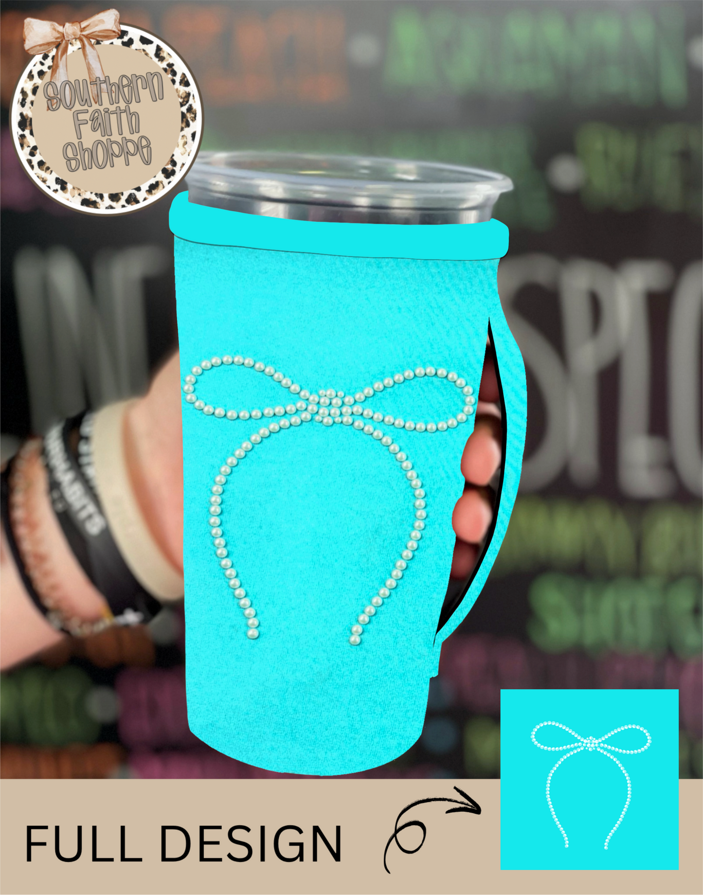 TIFFANY PEARL | RHINESTONE TEA KOOZIE
