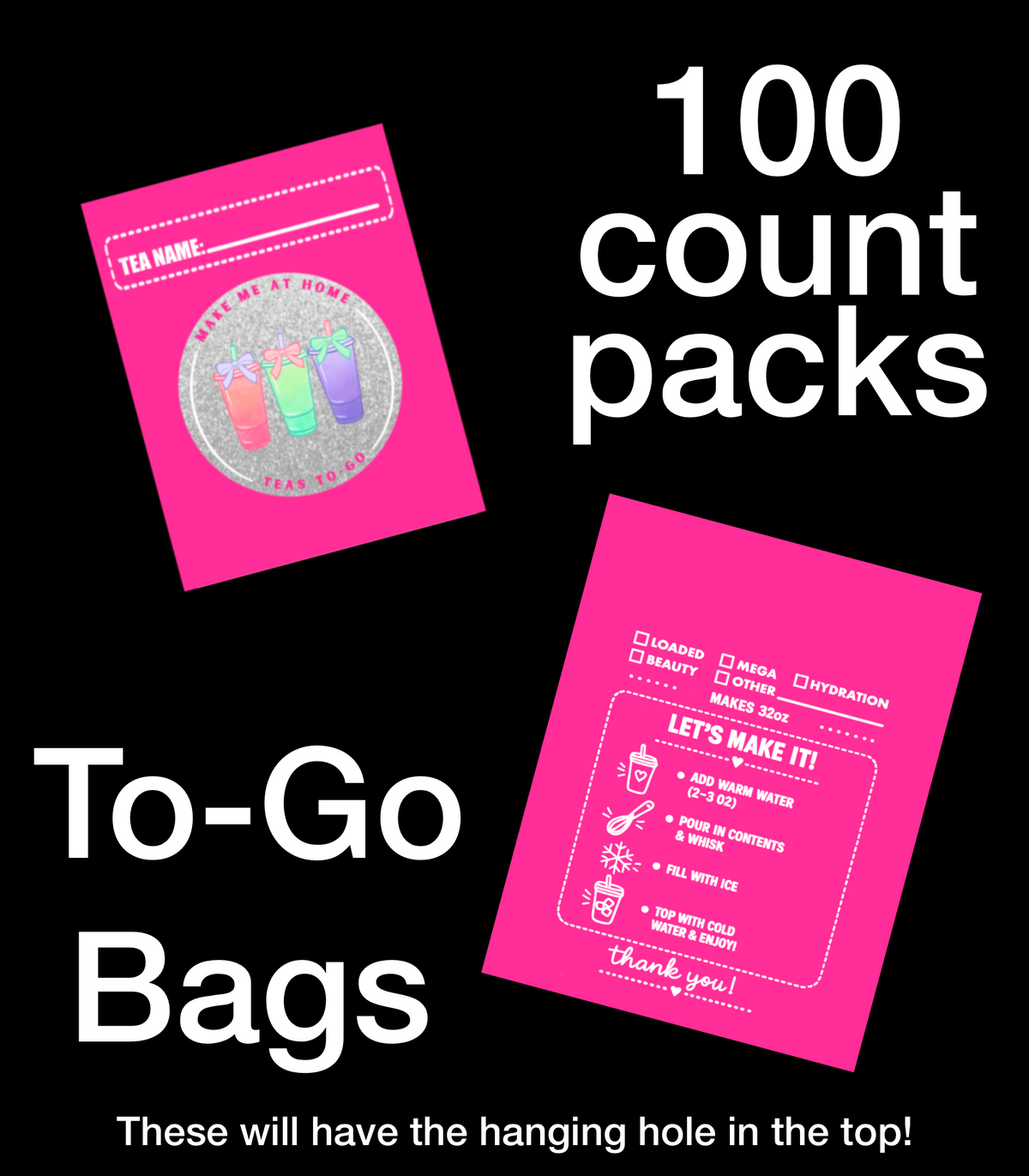 TO-GO | BAGS ( you can’t add logo )