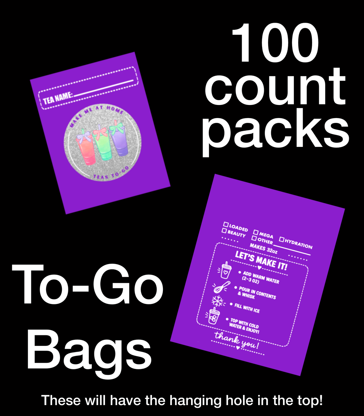 TO-GO | BAGS ( you can’t add logo )
