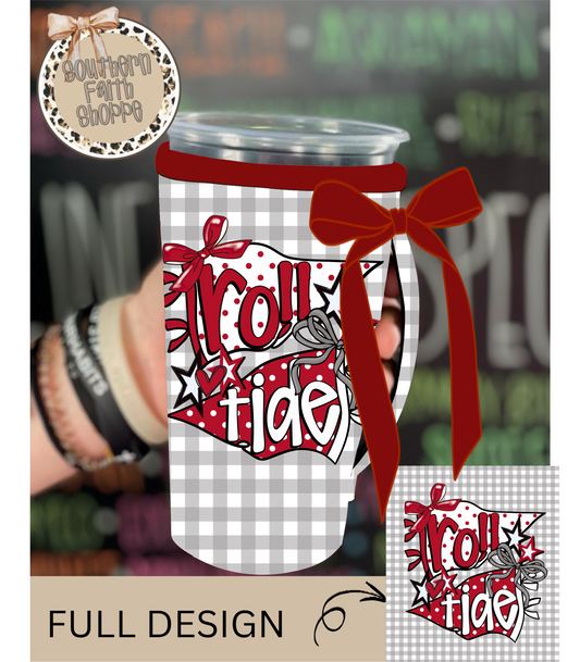 GINGHAM TIDE | RIBBON KOOZIE