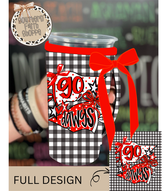 GINGHAM DAWGS | RIBBON KOOZIE