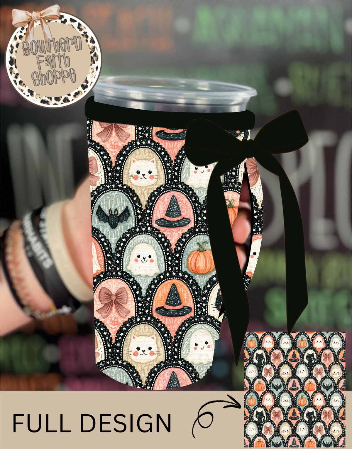 VINTAGE HALLOWEEN | 32oz RIBBON KOOZIE