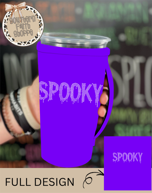 SPOOKY | RHINESTONE KOOZIE