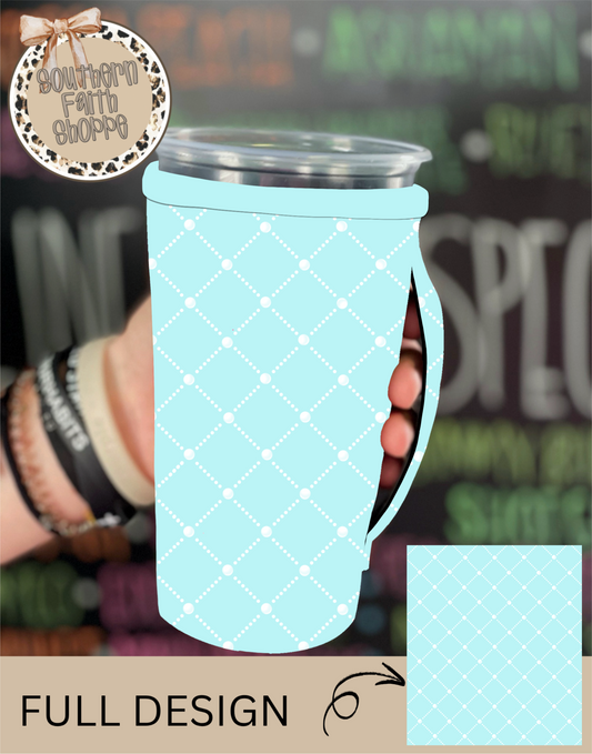 LIGHT BLUE PEARL | RHINESTONE KOOZIE