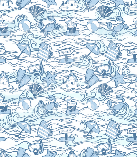 Chinoiserie beach (Tea Cup Sized)