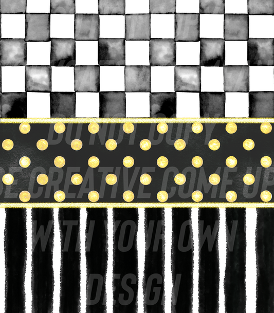 Checkers and stripes (Tea Cup Sized)