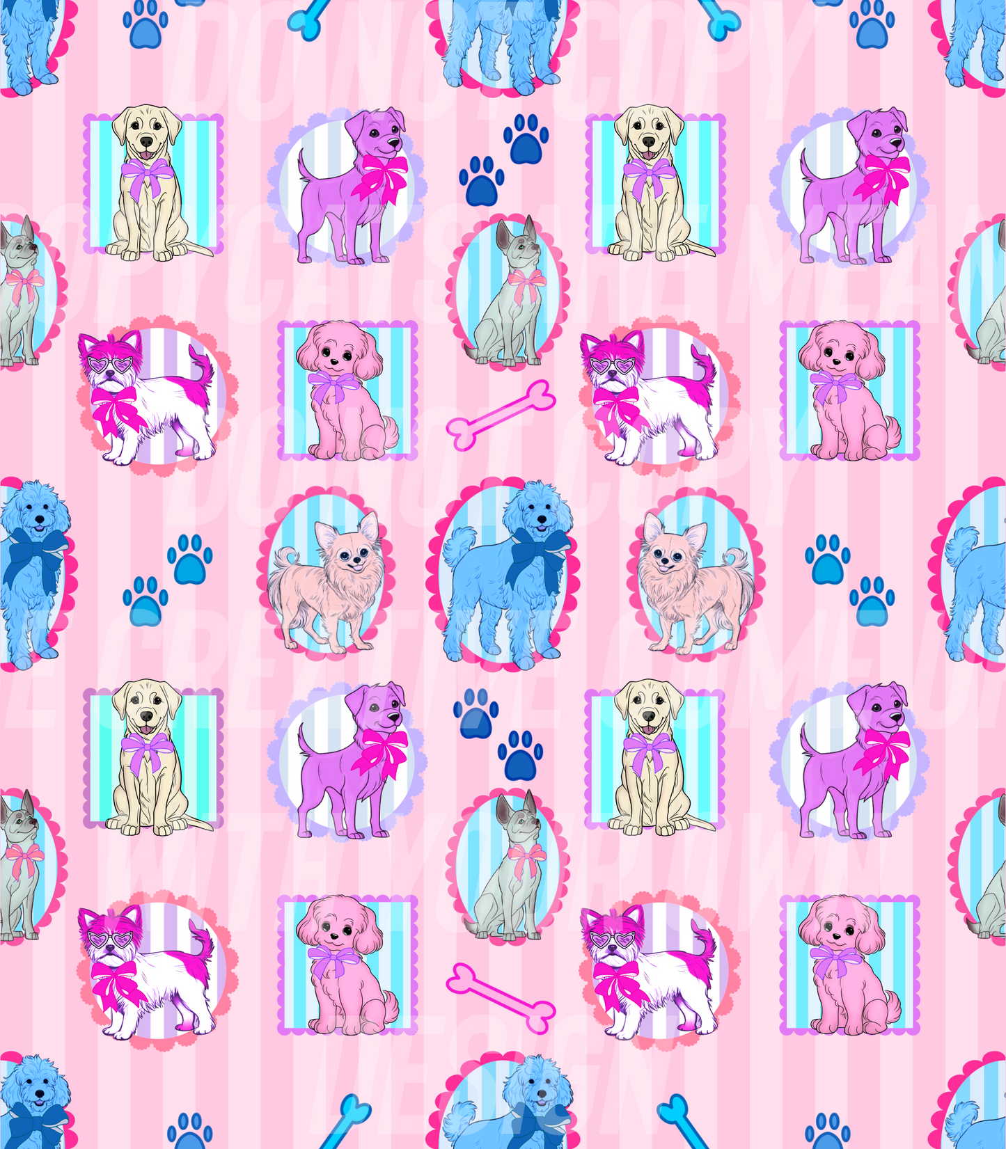 Colorful Puppies (Tea Cup Sized)