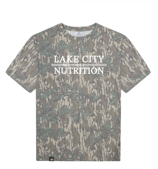 LIGHT WASH GREEN LEAF CAMO CUSTOMIZED | T-SHIRT