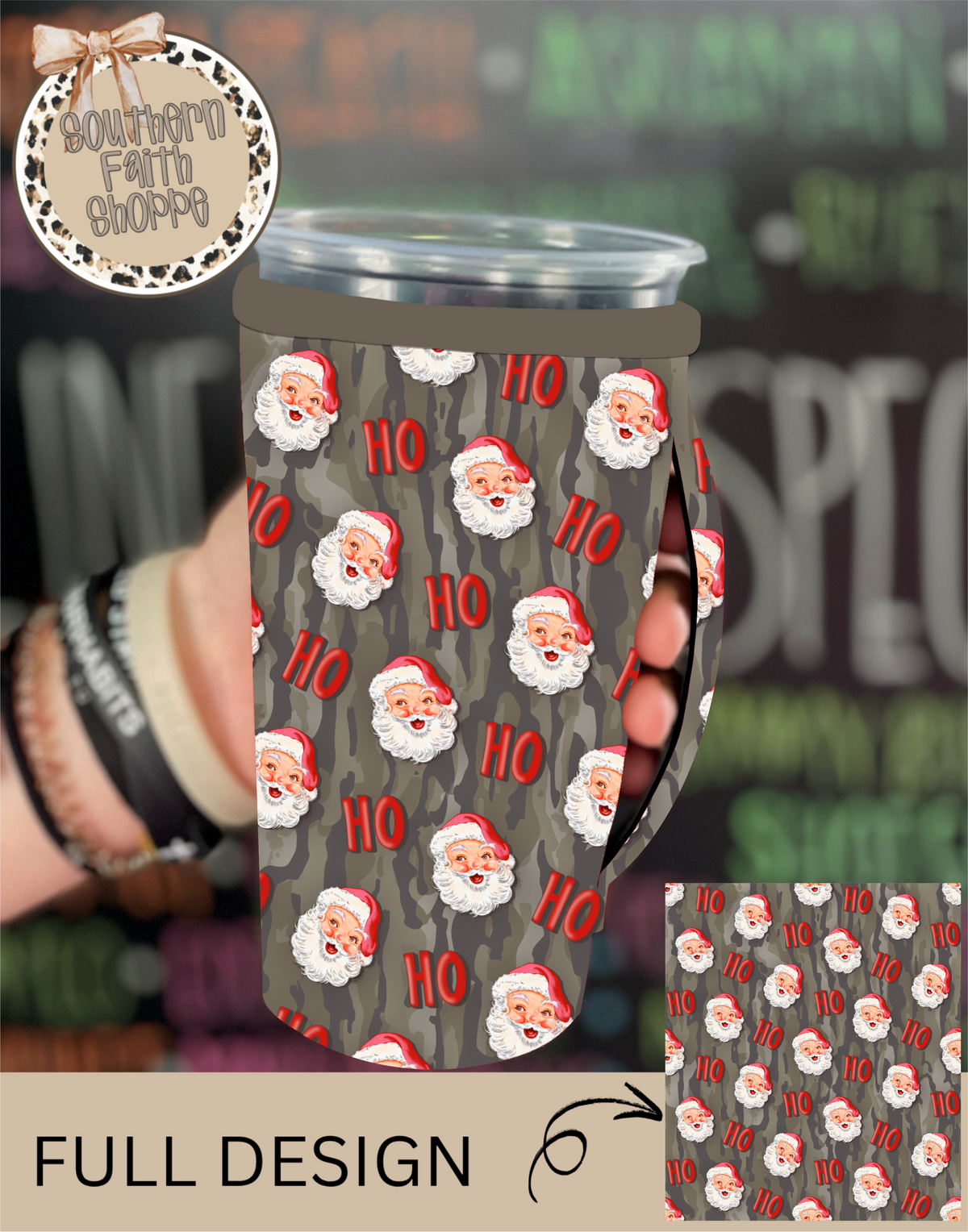 HO HO HO AND CAMO | 32oz KOOZIE