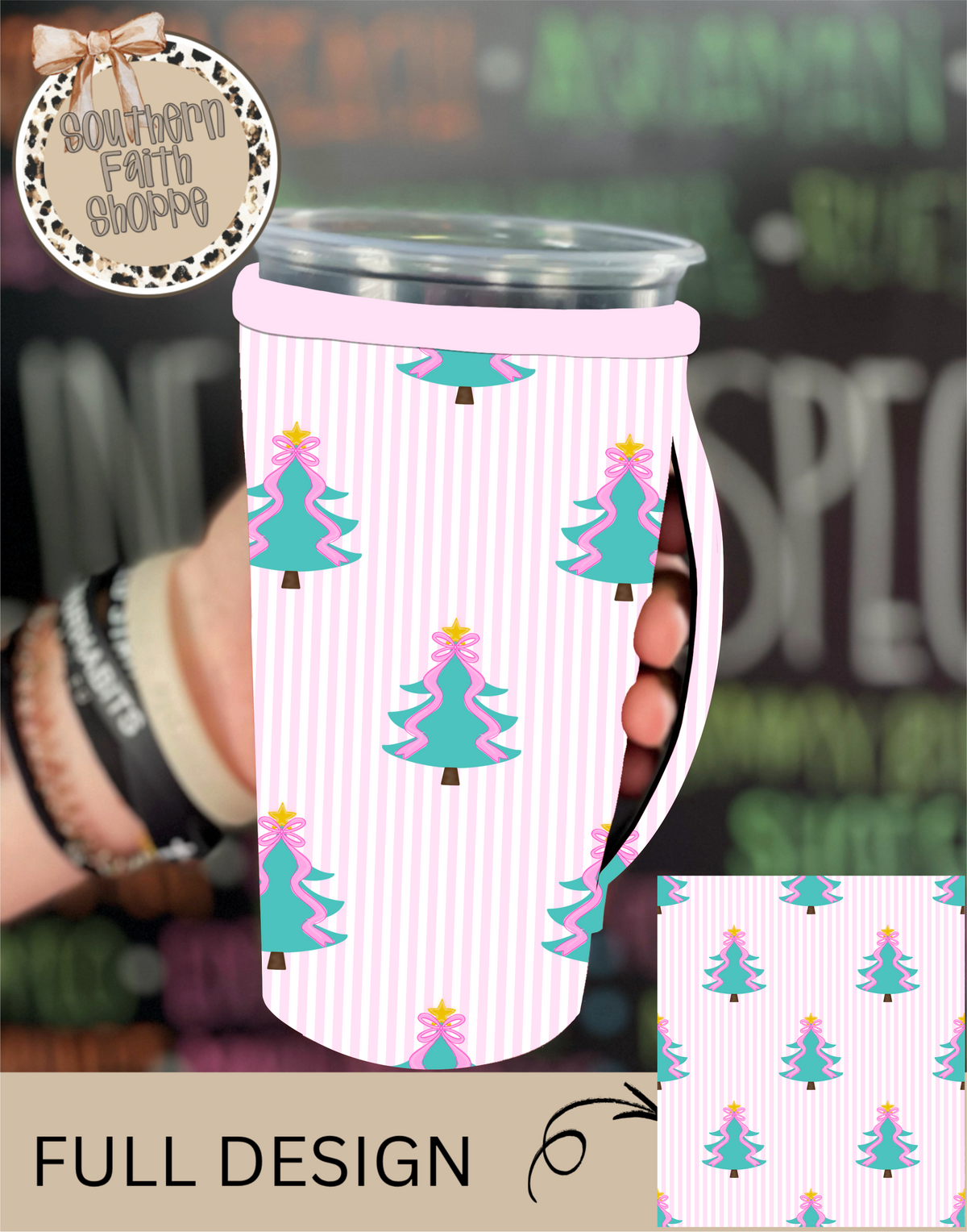 PREPPY CHRISTMAS TREES | 32oz KOOZIE