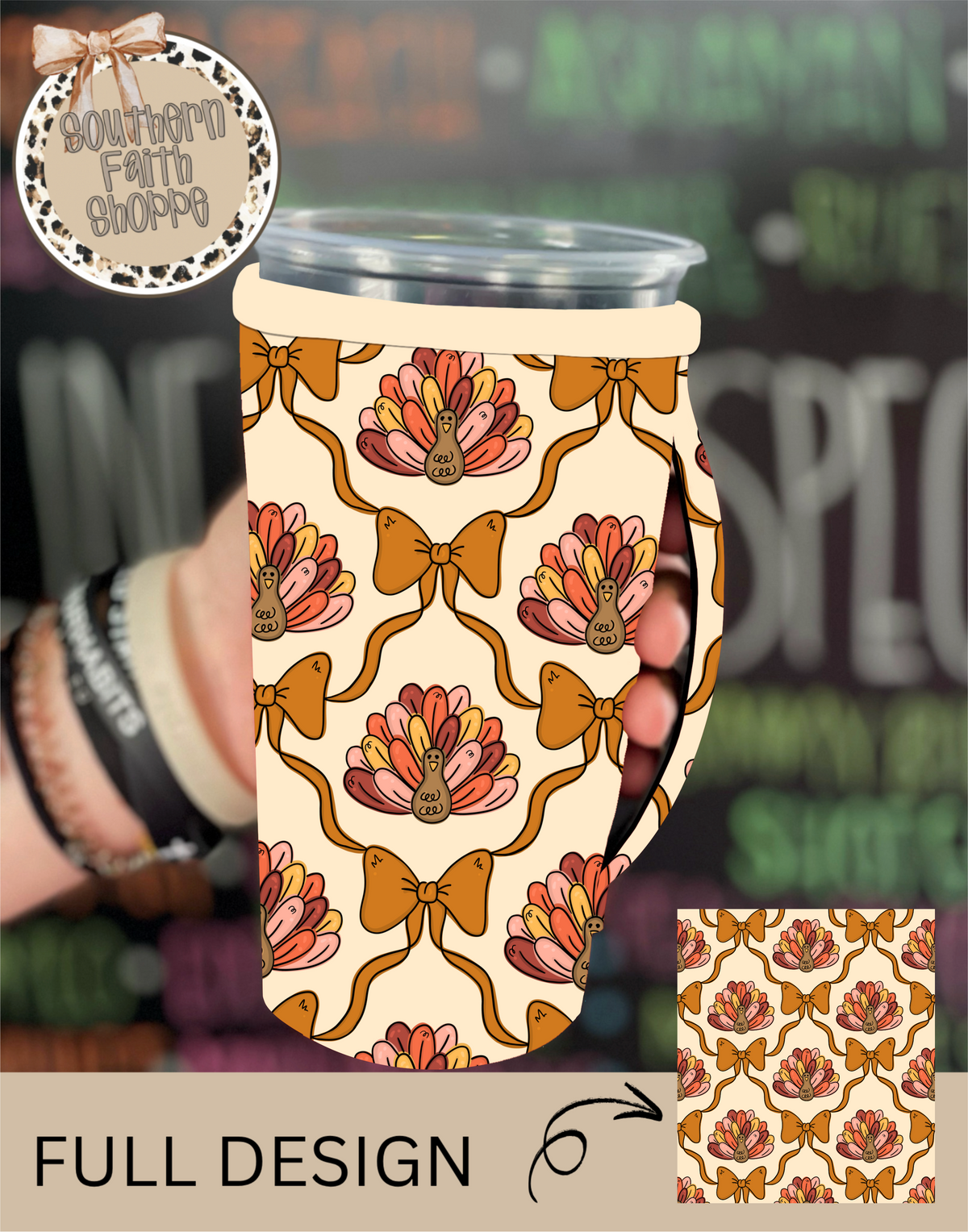 TURKEY AND RIBBONS | 32oz KOOZIE