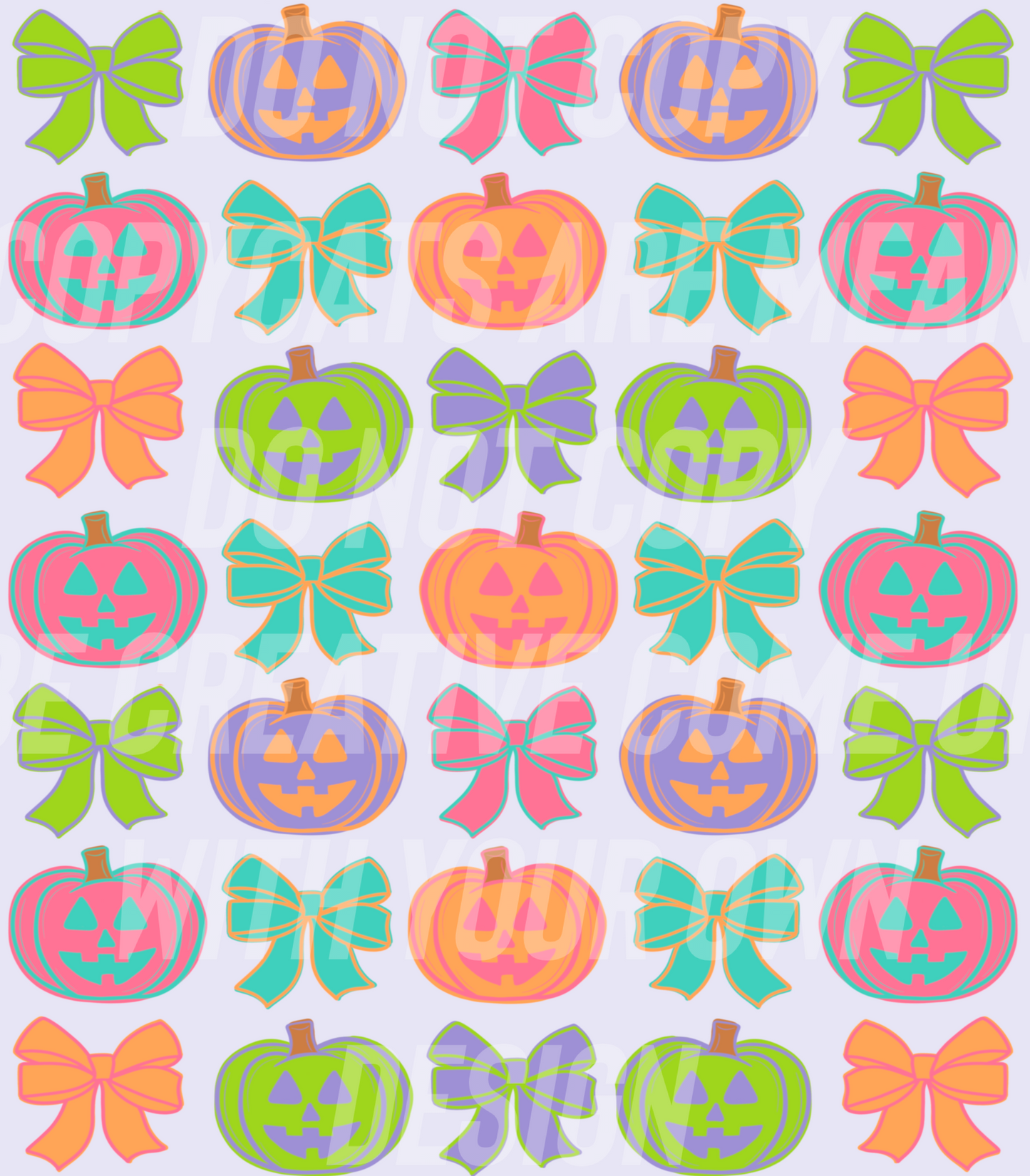 Neon Jack-O-Lanterns (Tea Cup Sized)