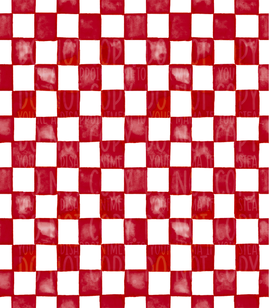 Vintage red checkers (Tea Cup Sized)