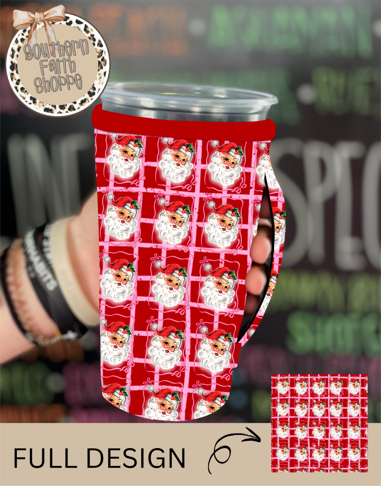 Pink and Red Christmas (Tea Cup Sized)