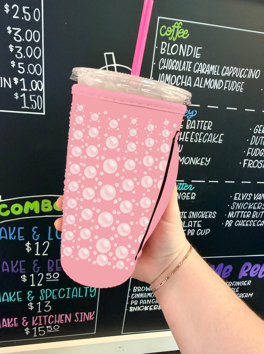 Pink PEARL   | RHINESTONE TEA KOOZIE