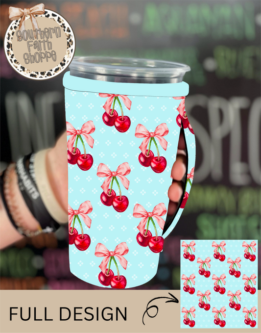 Coquette Bows with Cherries (Tea Cup Sized)