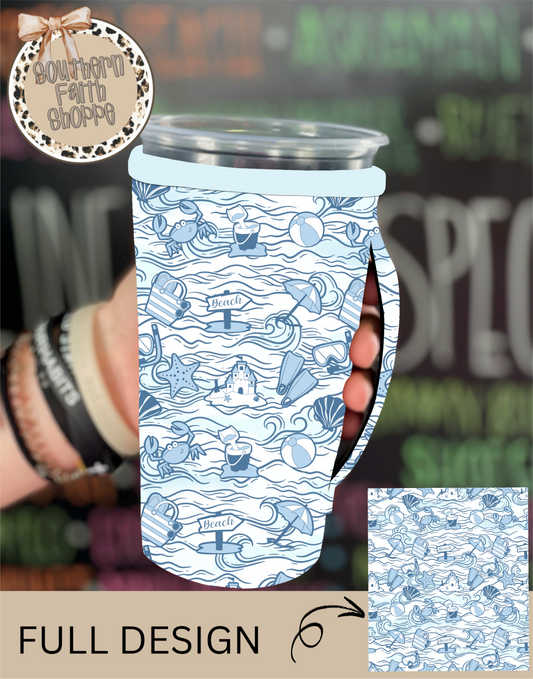 Chinoiserie beach (Tea Cup Sized)