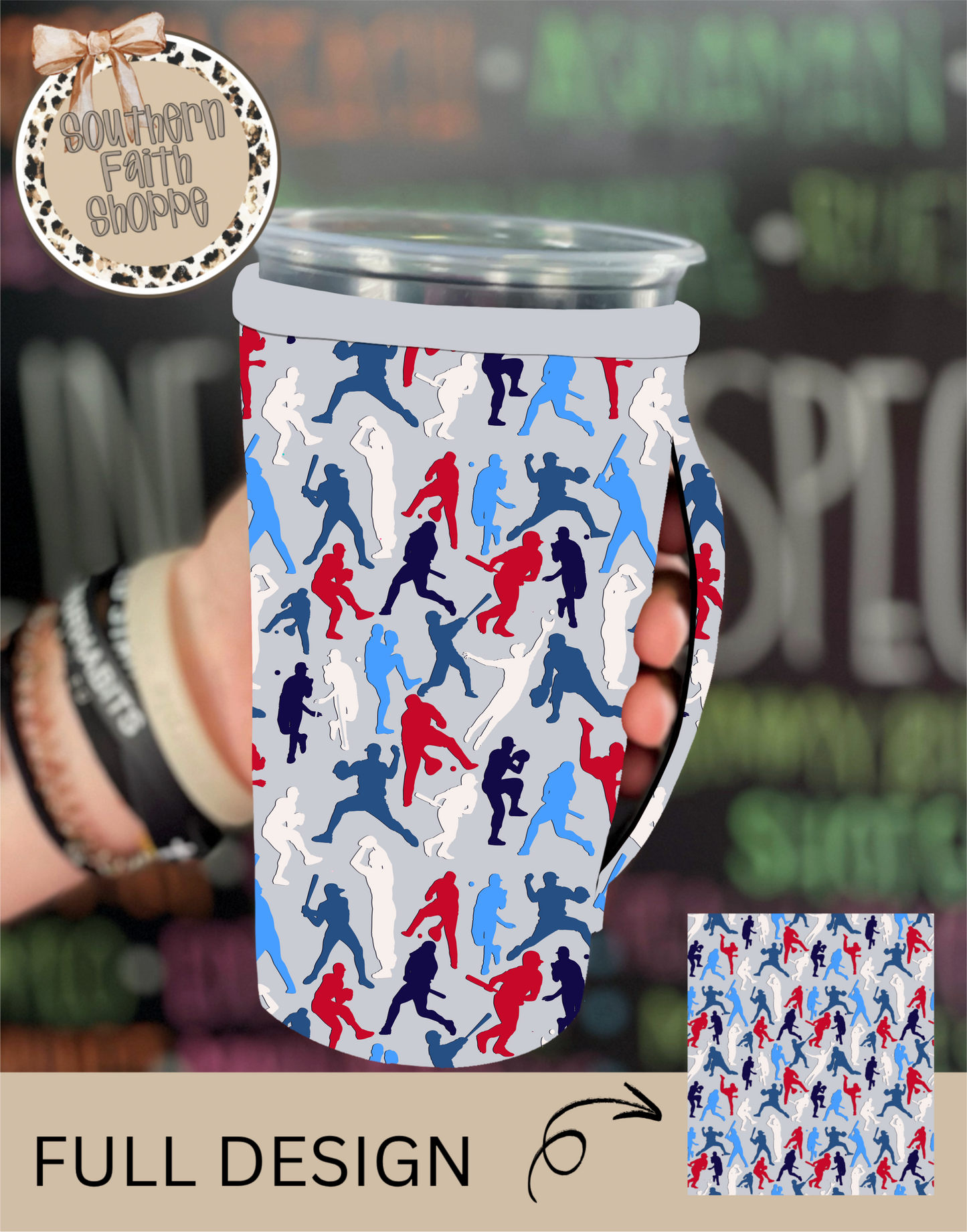 Baseball silhouettes | TEA SIZED 32oz