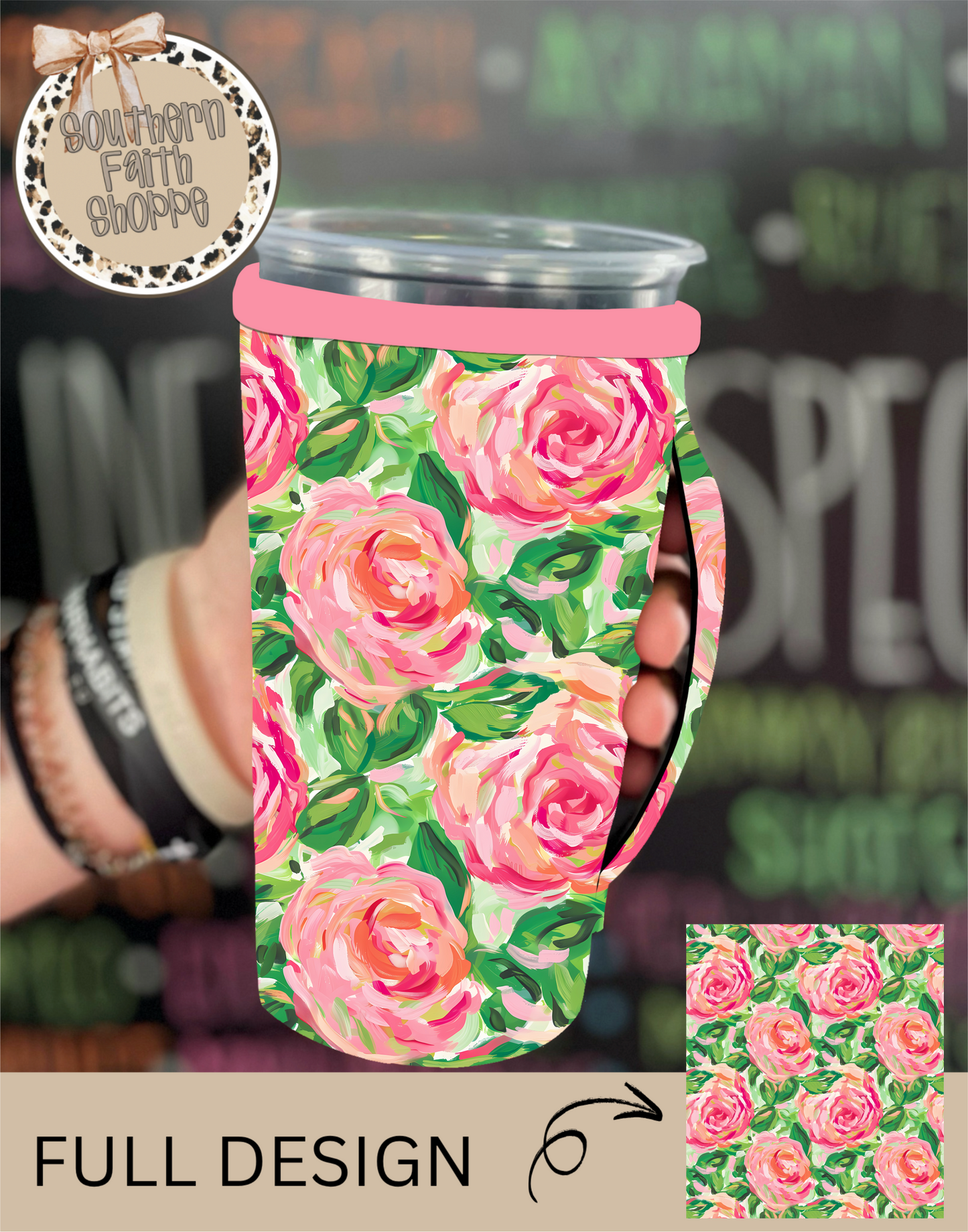 PAINTED ROSES | TEA SIZED 32oz
