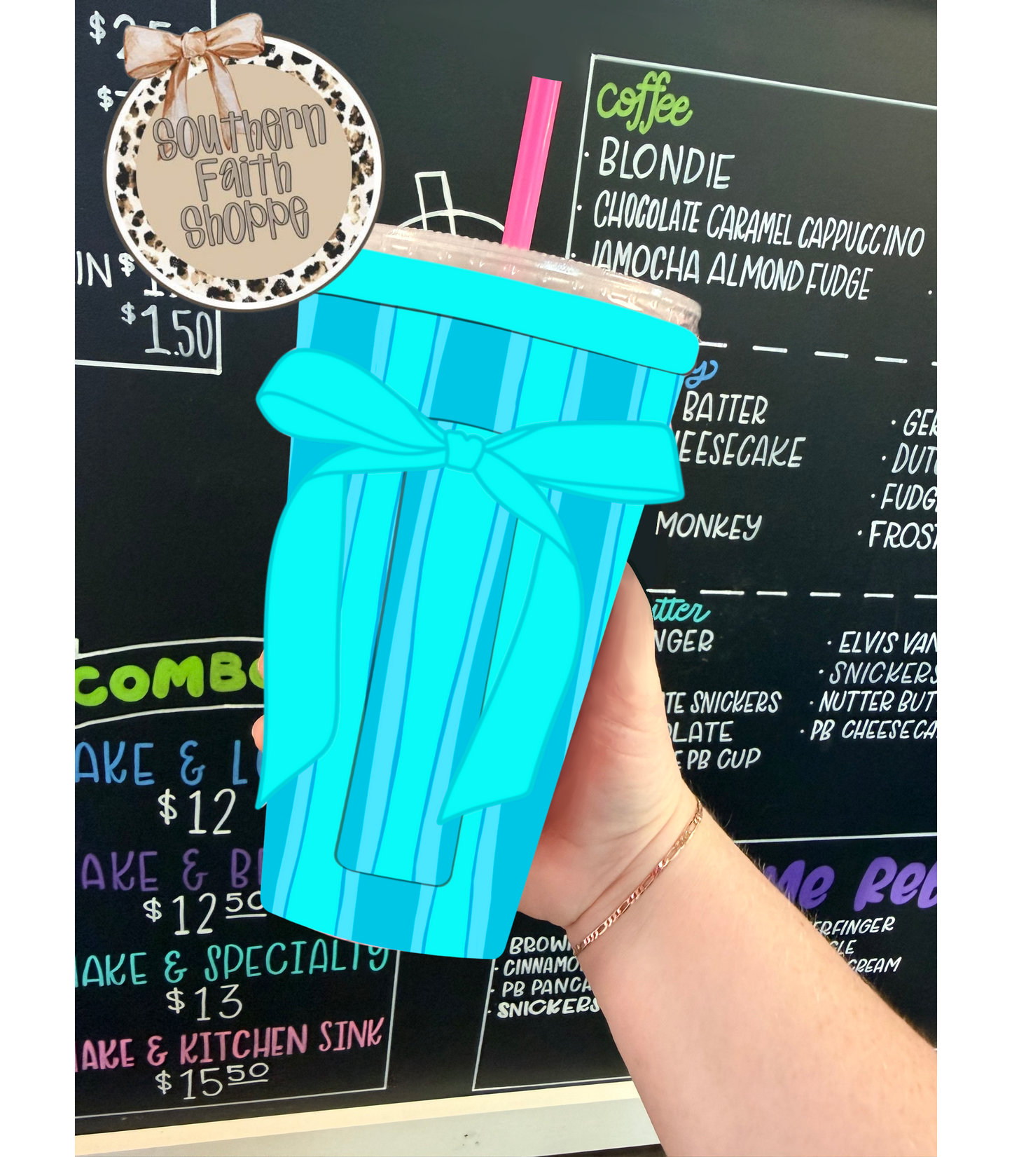 COASTAL STRIPES | RIBBON TEA KOOZIE