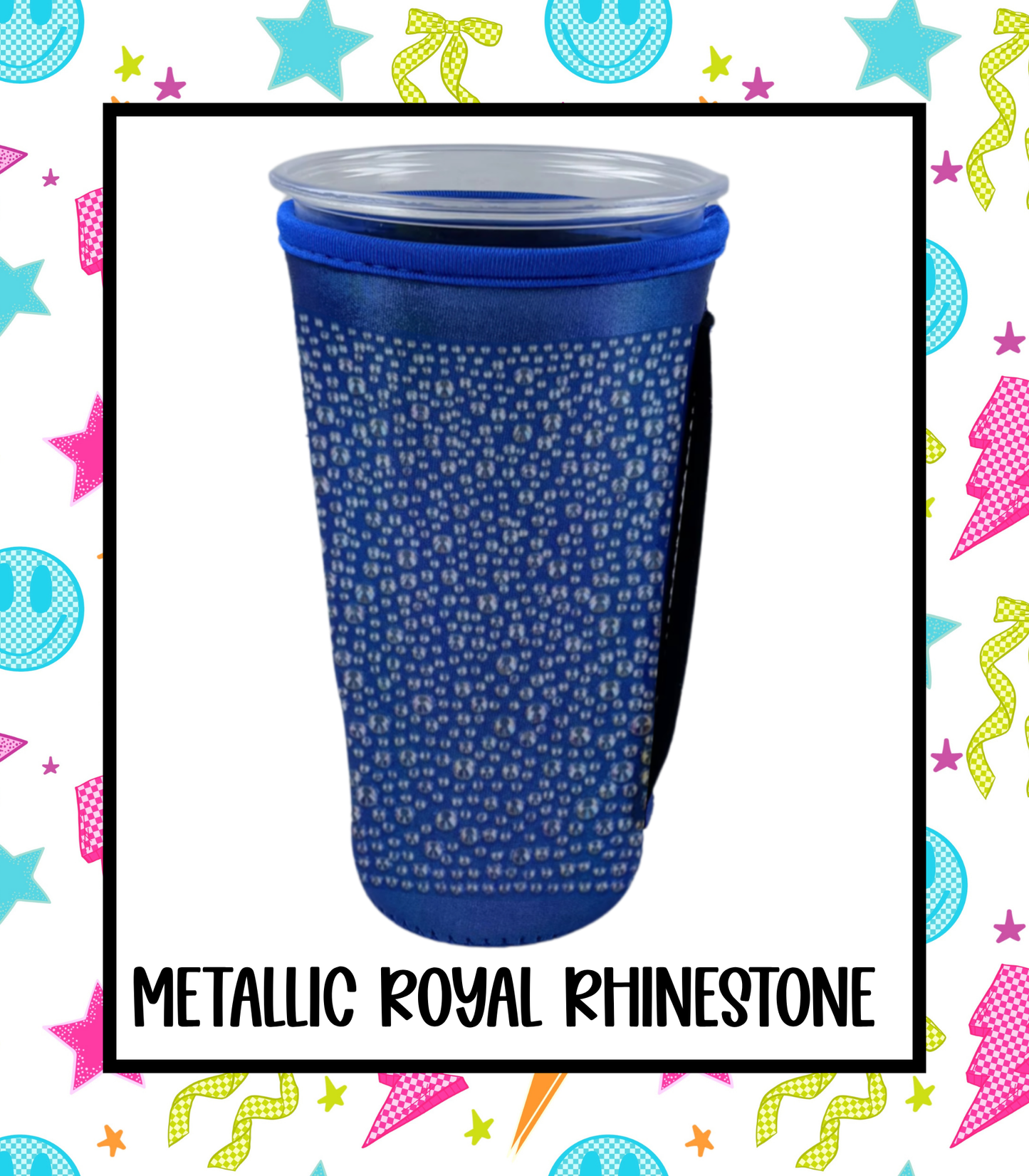 METALLIC ROYAL | RHINESTONE TEA KOOZIE