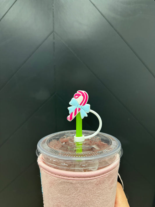 CANDY CANE | STRAW TOPPER 10 PACK