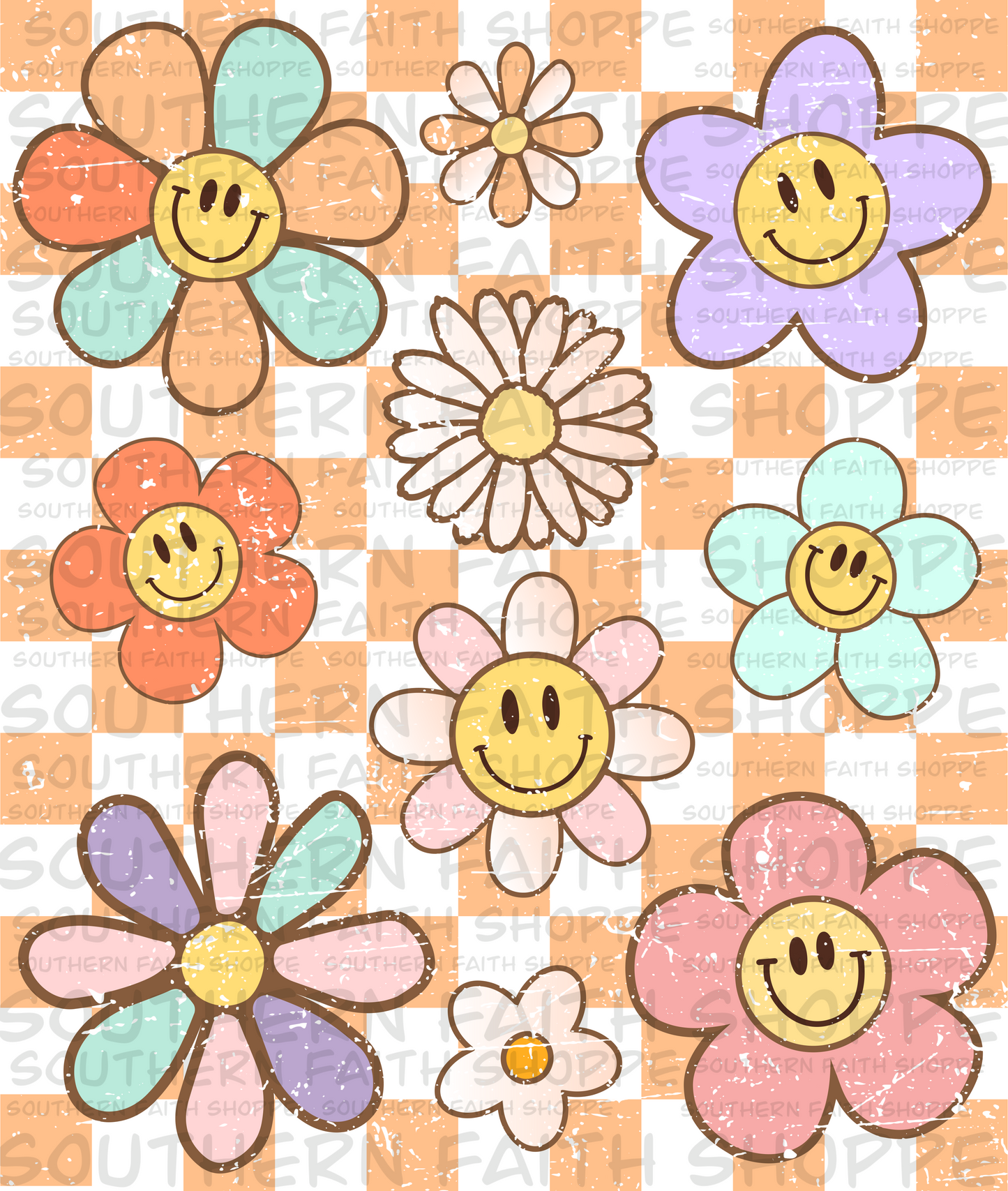 Retro Flowers (Tea Cup Sized)