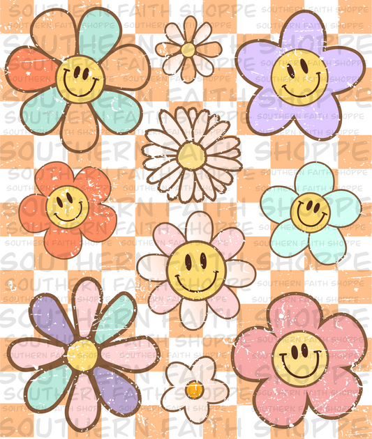 Retro Flowers (Tea Cup Sized)