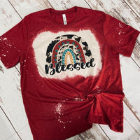 Bleached "Blessed Rainbow" shirt