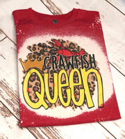 Bleached "Crawfish Queen" shirt