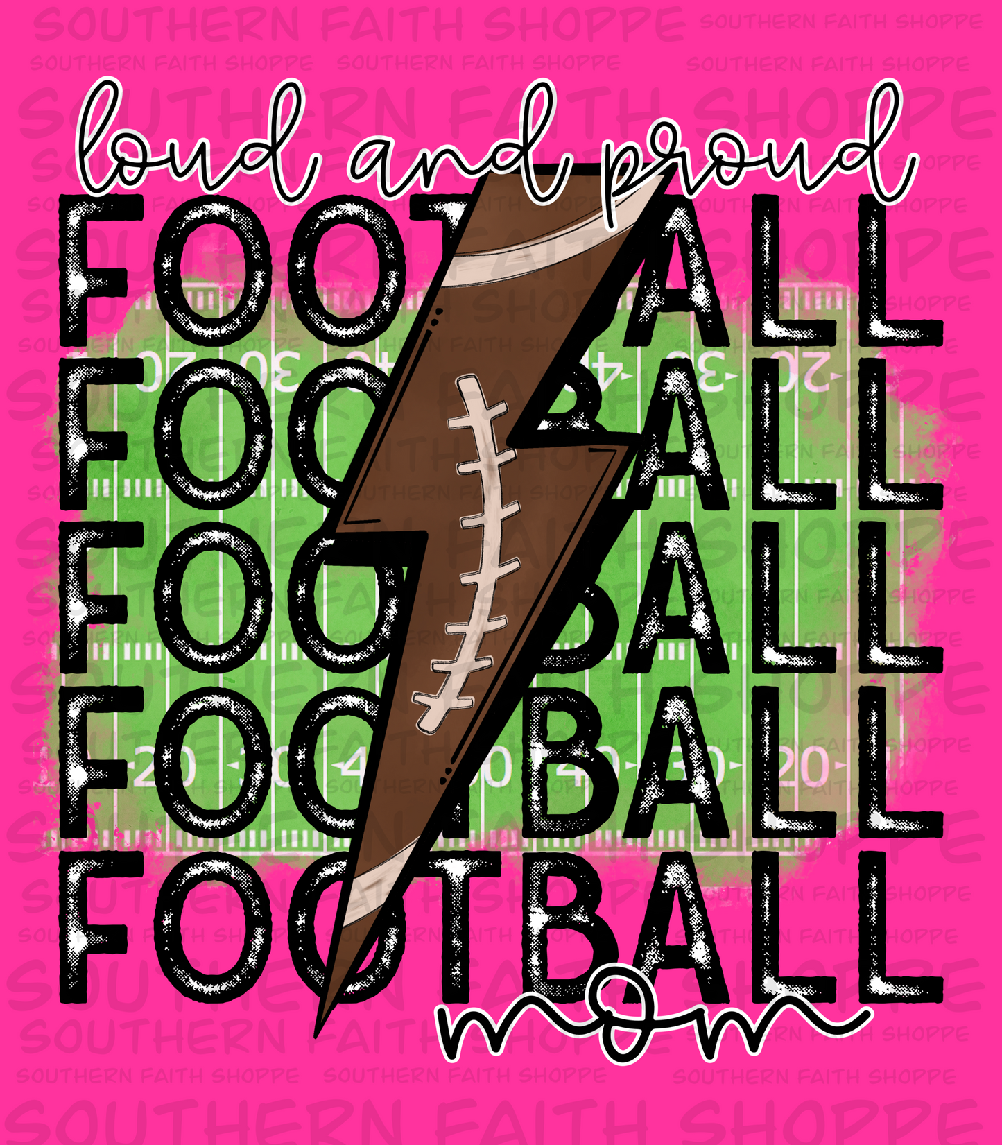 Loud and proud football mom  (Tea Cup Sized)
