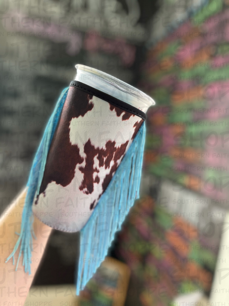Cowhide with fringe (Tea Cup Sized)
