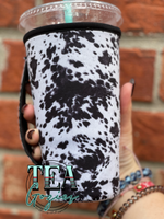 Black and white cow fur (Tea Cup Sized)