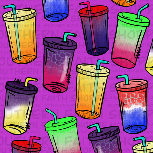 Let’s get loaded! Purple background (Tea Cup Sized)