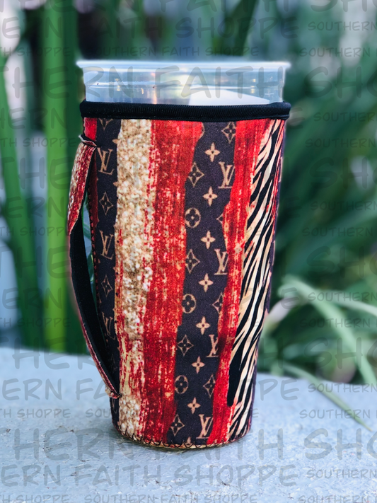 Red Brush Strokes (Tea Cup Sized)