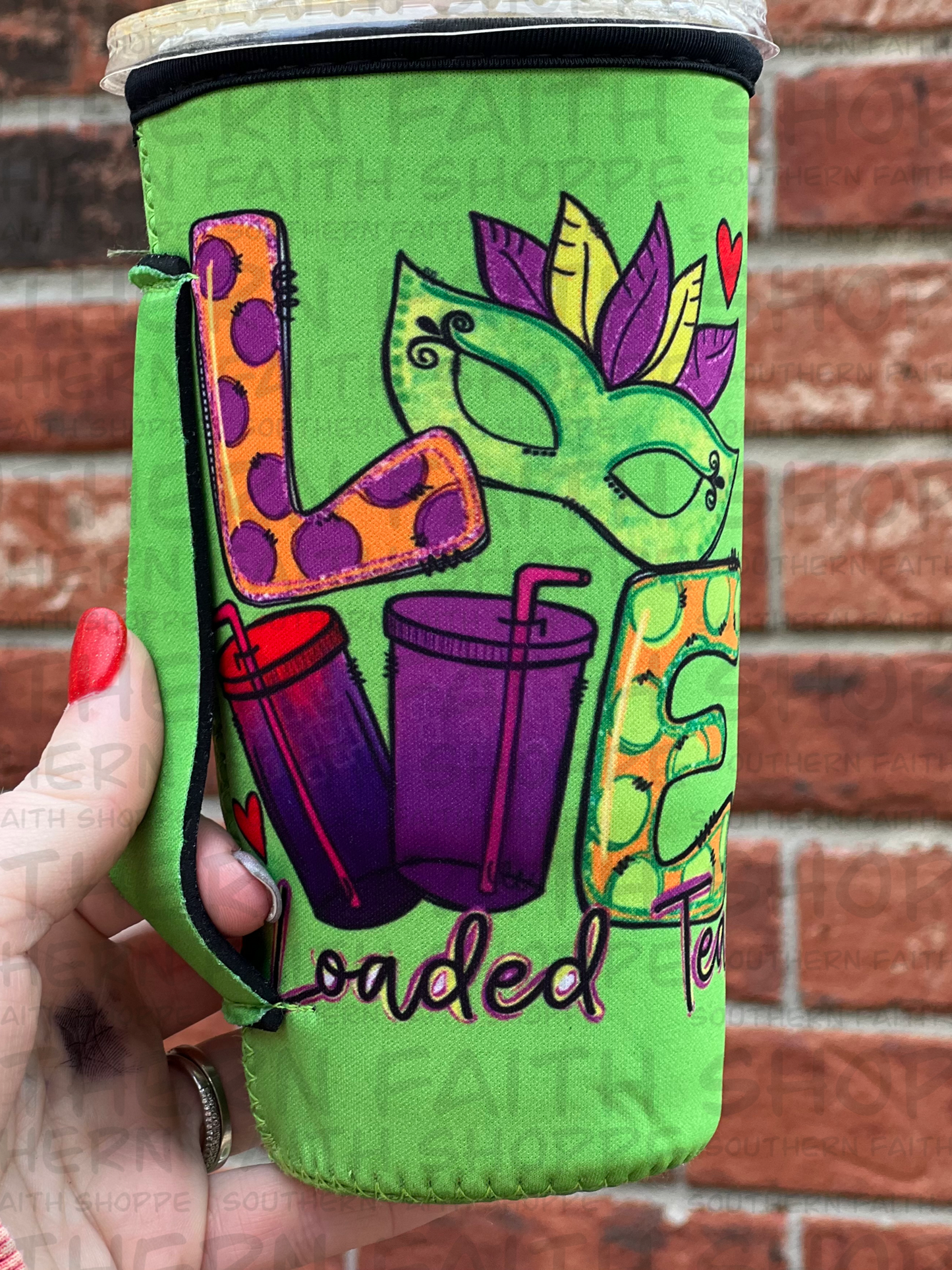 Love Mardi Gras mask (Tea Cup Sized)