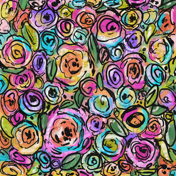 Abstract flowers (Tea Cup Sized)