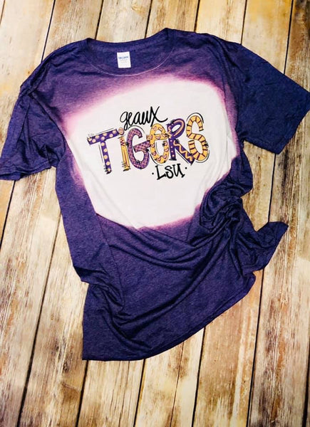 Geaux Tigers! Bleached T